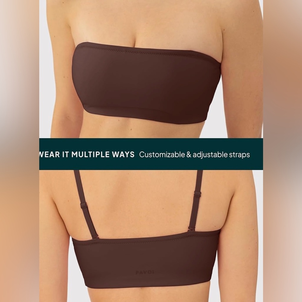 New Pavoi Active Convertible Bandeau Sports Bra - Picture 3 of 12